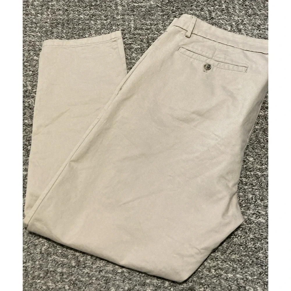 Banana Republic Khaki Chino Pants Men's 40x30 Beige Straight Leg Stretch Casual